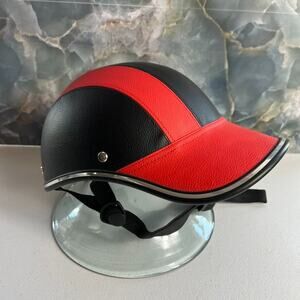 Motorcycle Bike Scooter Baseball Cap Unisex Style Half Open Face Safety Hard Hat